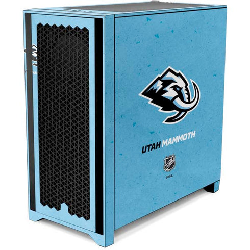 NHL Utah Mammoth Distressed Blue Corsair 4000D Tempered Glass Mid-Tower ATX Case Skin